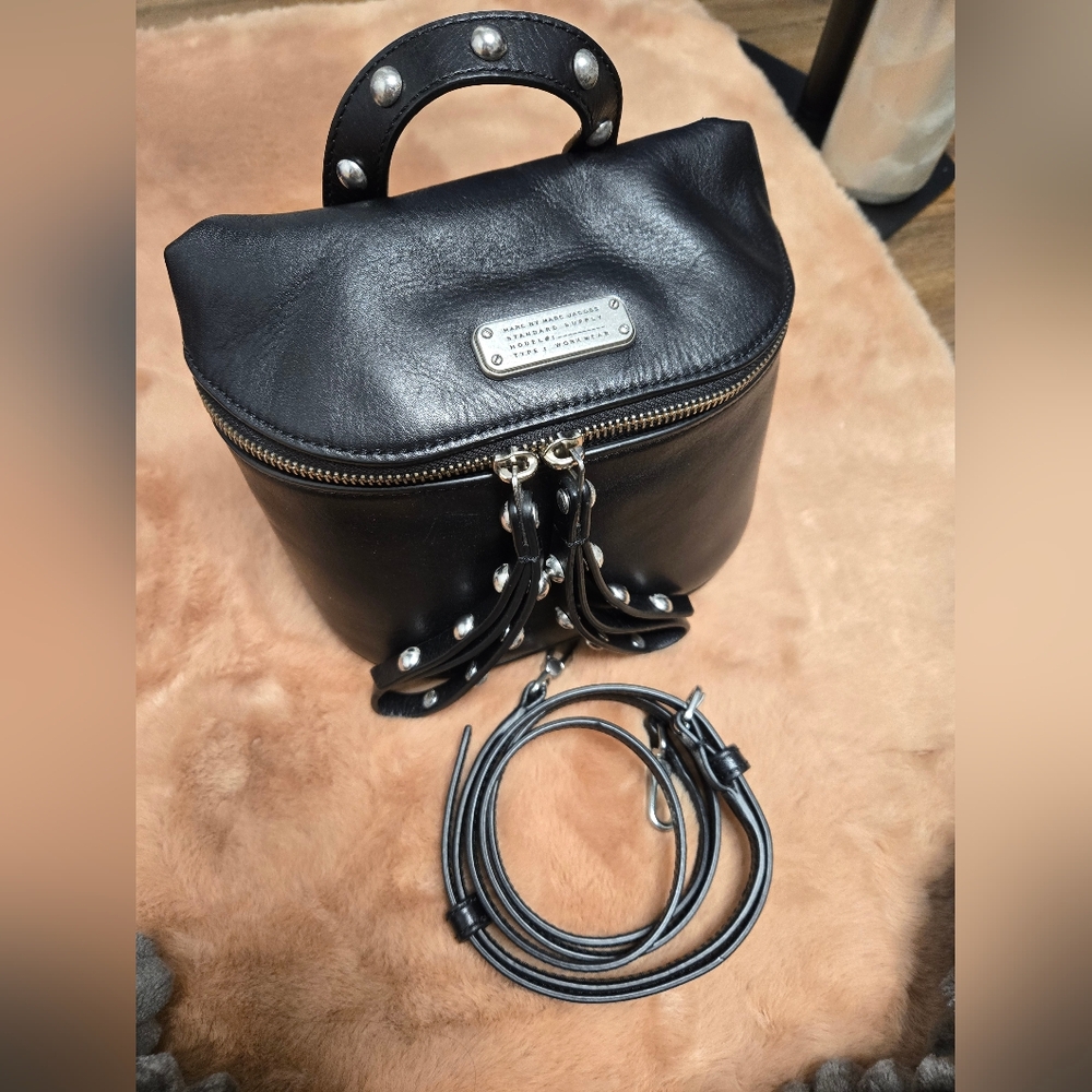 Marc Jacobs Black Canteen Riveted Limited Edition Crossbody Bag